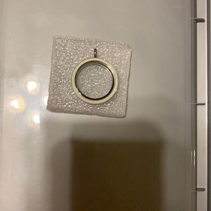 Large white face locket